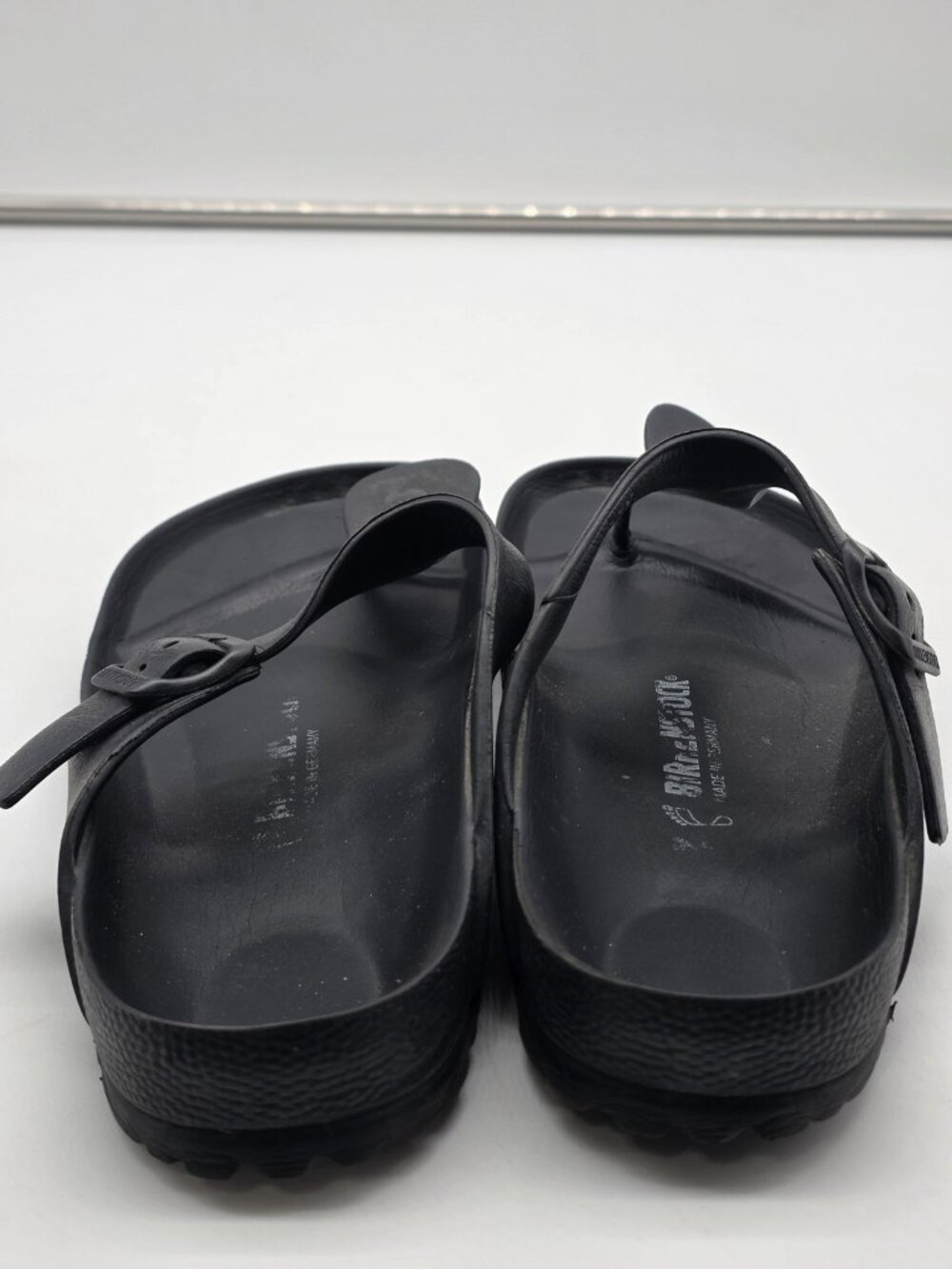 Birkenstock Sandals Shoes Womens Size 8 Black Gizeh EVA Thong Comfort Waterproof - Picture 5 of 11